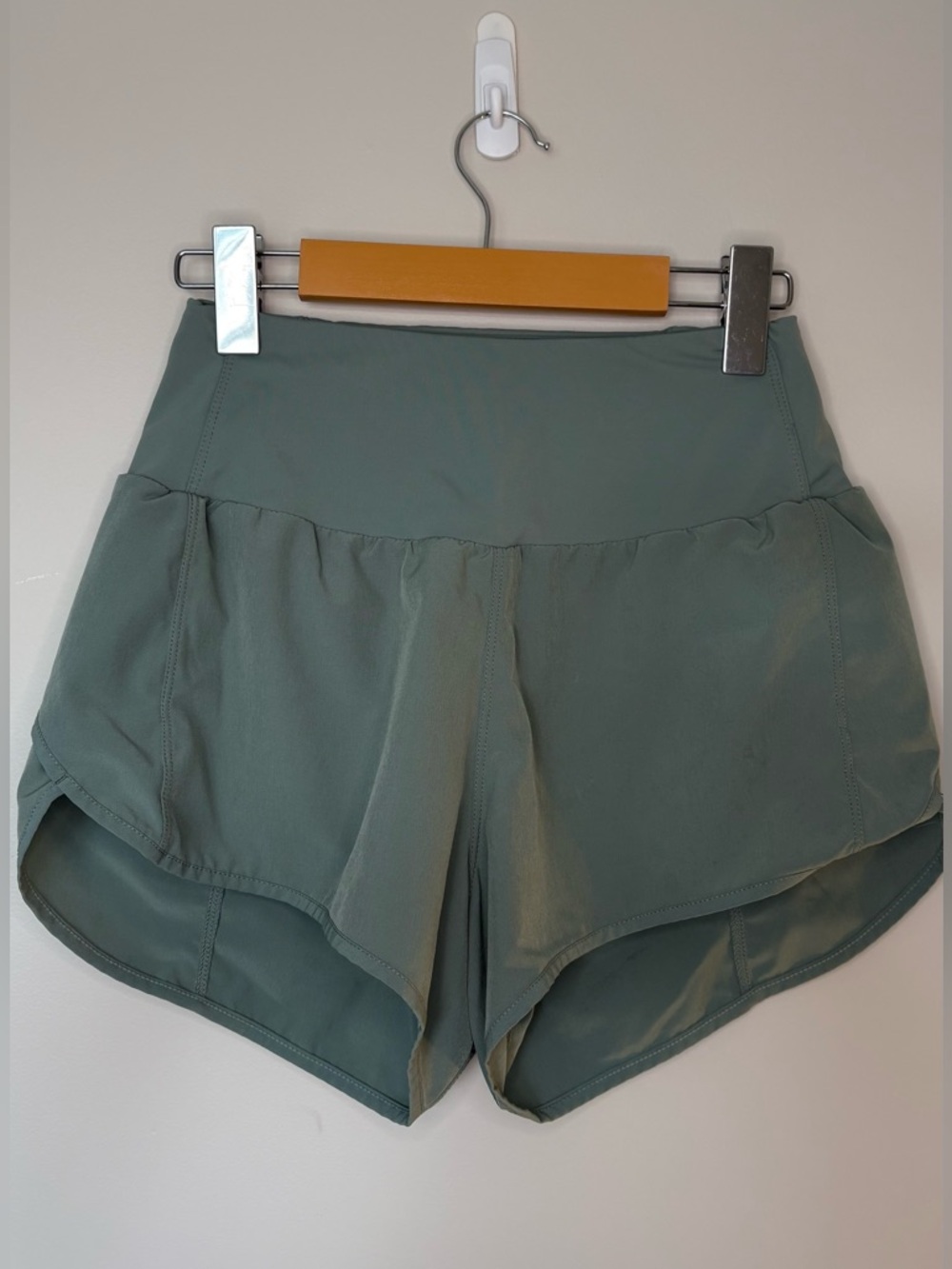 Women's Sage Green Athletic Shorts